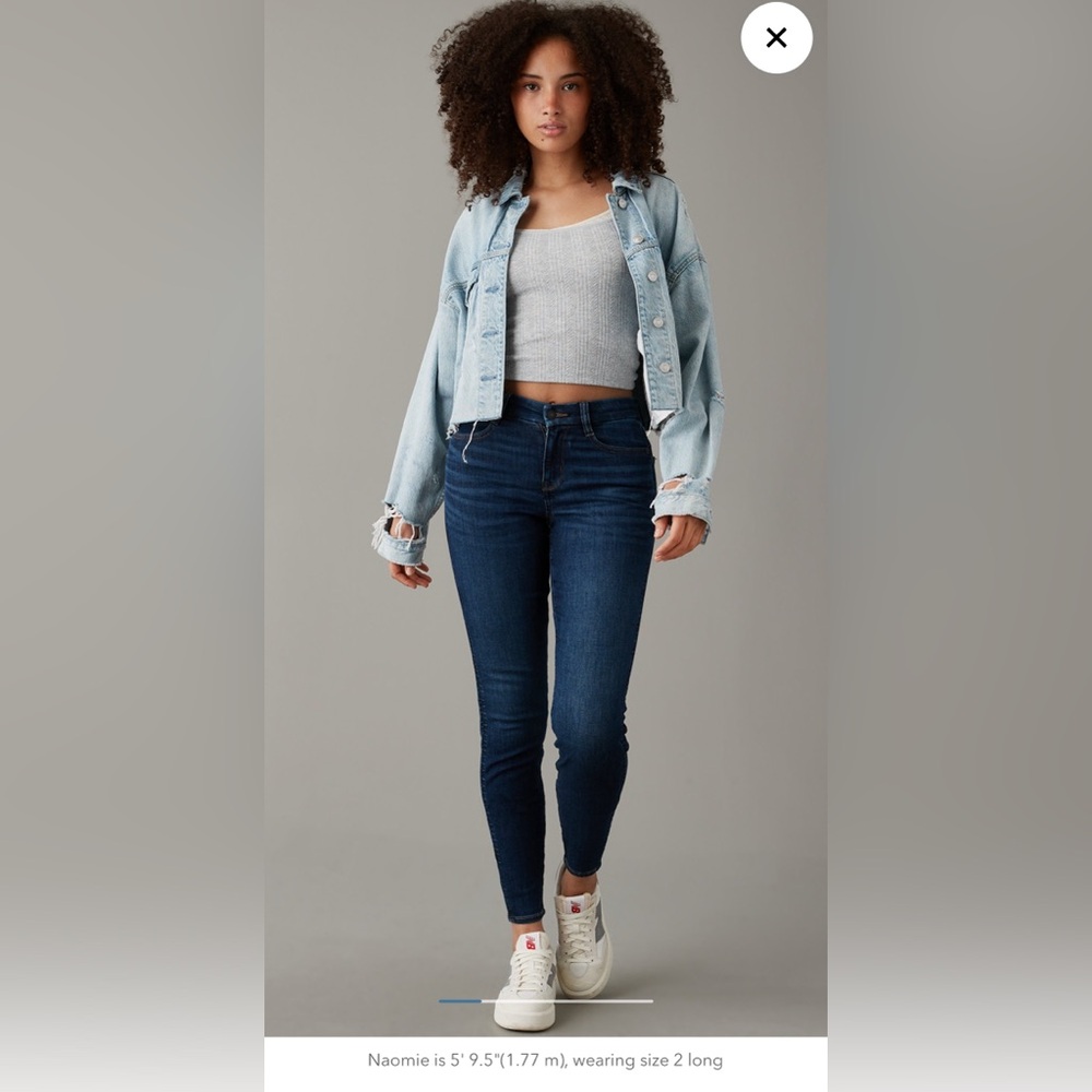 American Eagle Outfitters Skinny Curvy Blue Jeans